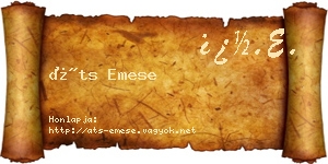 Áts Emese névjegykártya