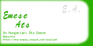 emese ats business card