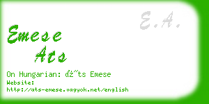 emese ats business card